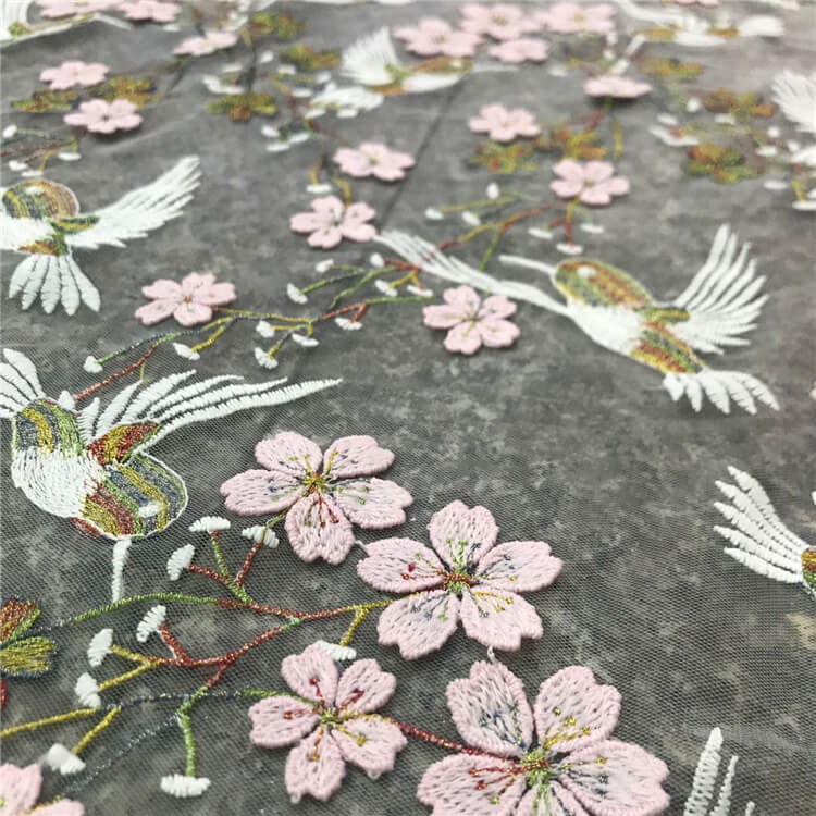 Embroidered Fabric Floral Women's Polyester for Women's Wear Wholesale 5